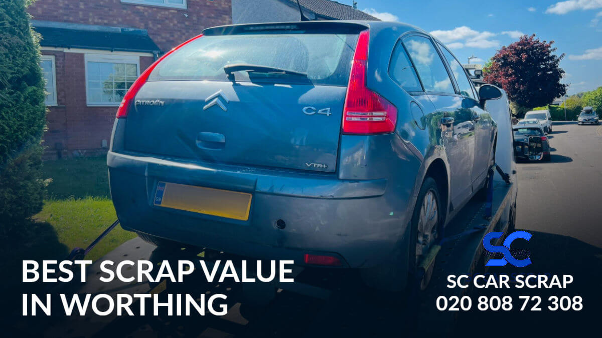 Scrap car in Worthing